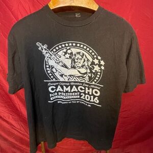Idocracy Camacho For Prezident 2016 Carl’s JR Mike Judge Graphic Film Tee Medium